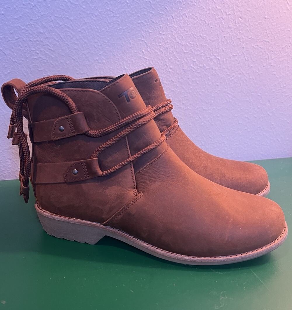 Teva Women’s Sz 7 De La Vina Dos Shorty #1094929 Tortoise Shell Leather Booties